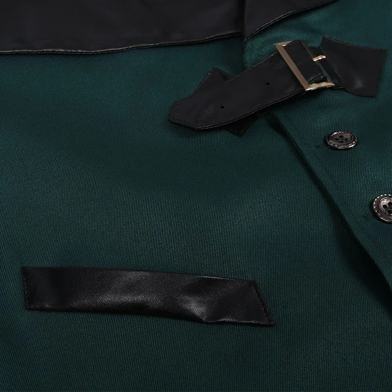 Aanzicht 5 — Steampunk jas – groen