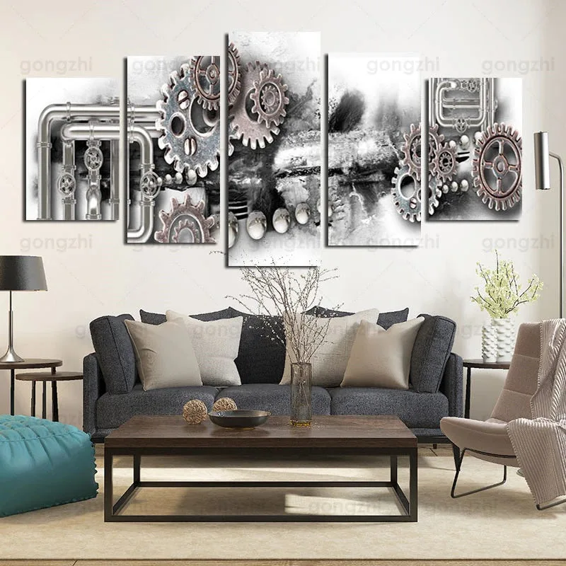 Steampunk wanddecoratie – tandwiel industrieel