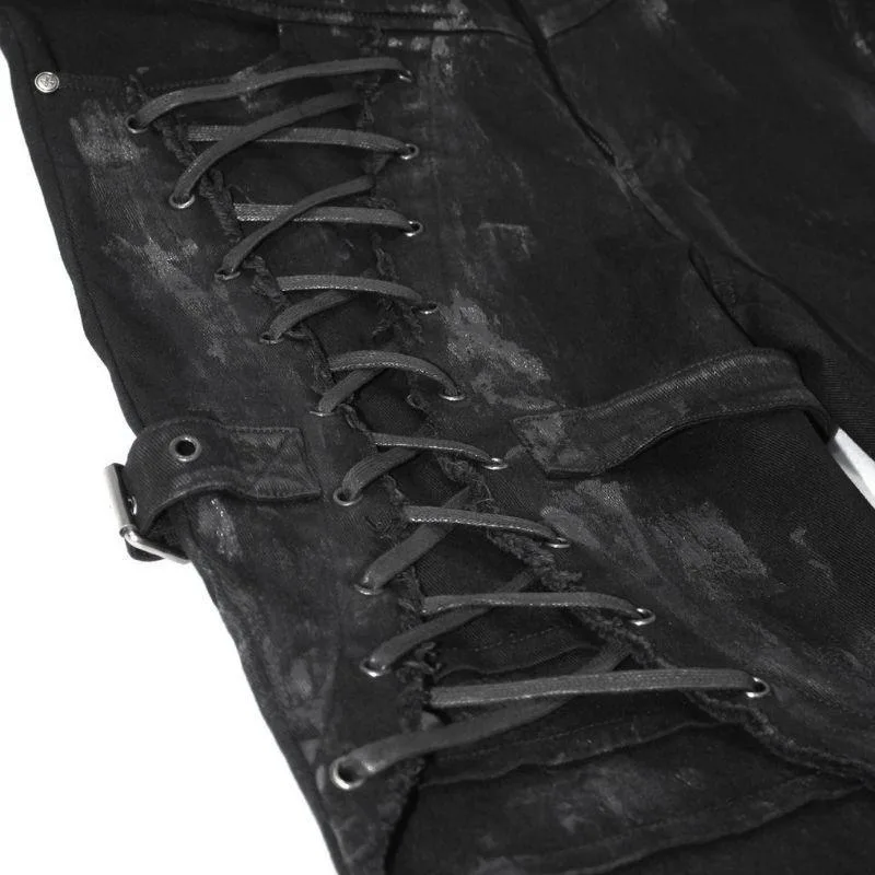 Aanzicht 5 — Steampunk jeans voor heren – gothic