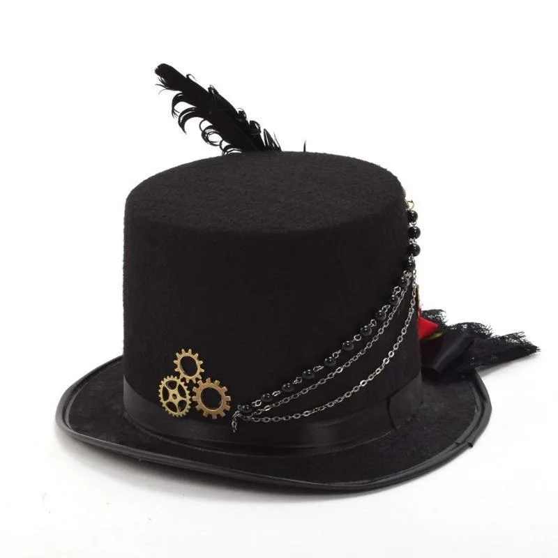 Aanzicht 3 — Steampunk hoed – Belle Époque
