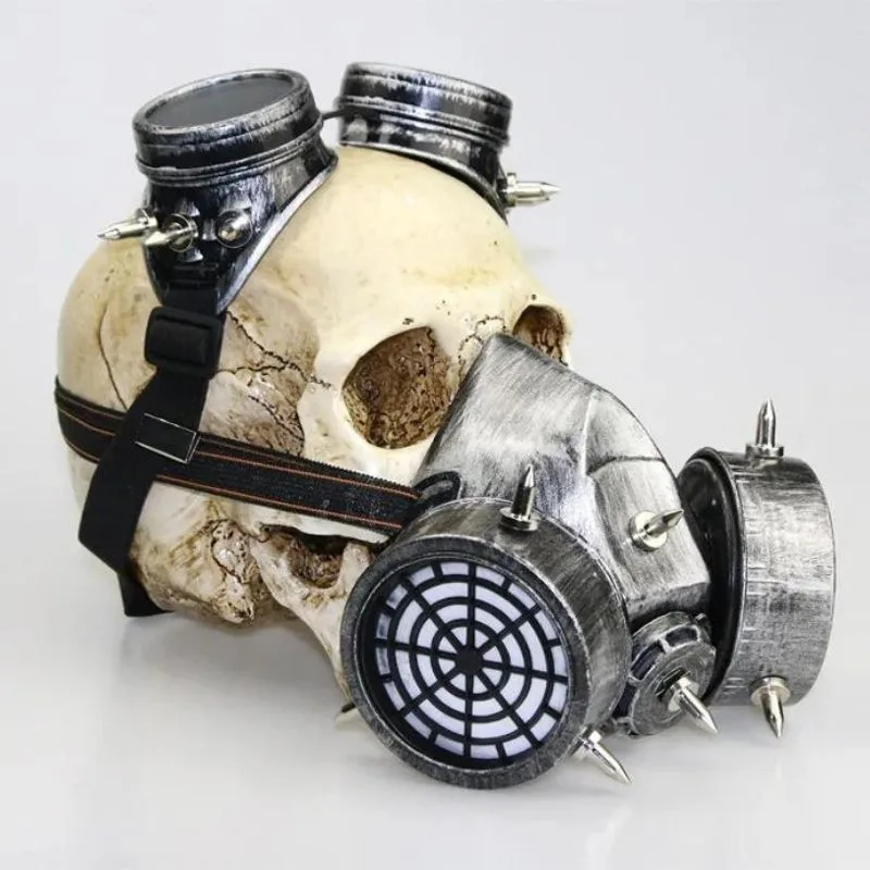 Aanzicht 5 — Steampunk gasmasker als kostuumaccessoire