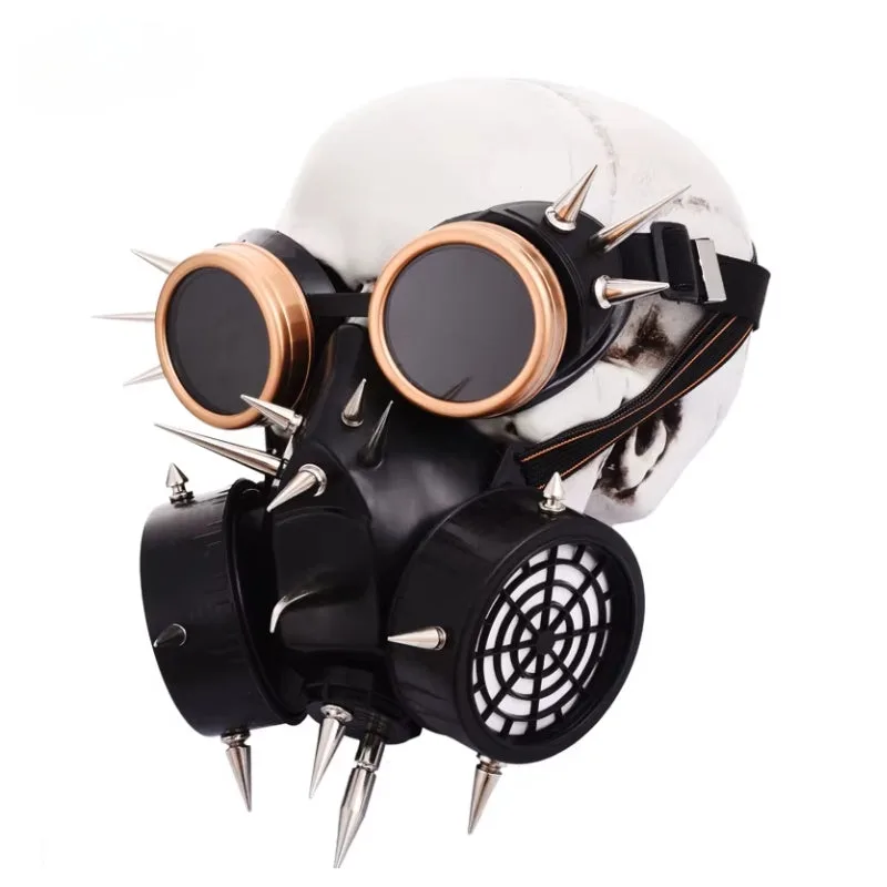 Aanzicht 2 — Steampunk gasmasker als kostuumaccessoire voor heren