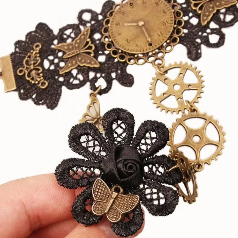 Aanzicht 4 — Steampunk armband – horloge