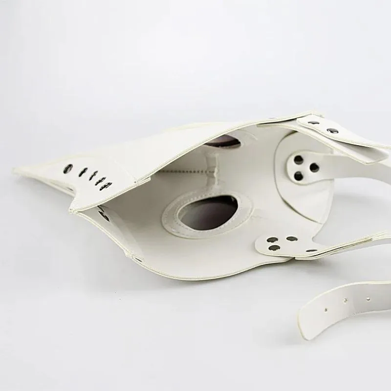Aanzicht 3 — Pestdoktermasker – wit