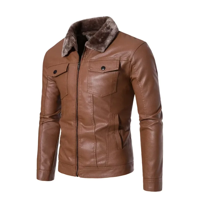 Jas voor heren – pilotenstijl kraag bontlook Jas voor heren – pilotenstijl kraag bontlook