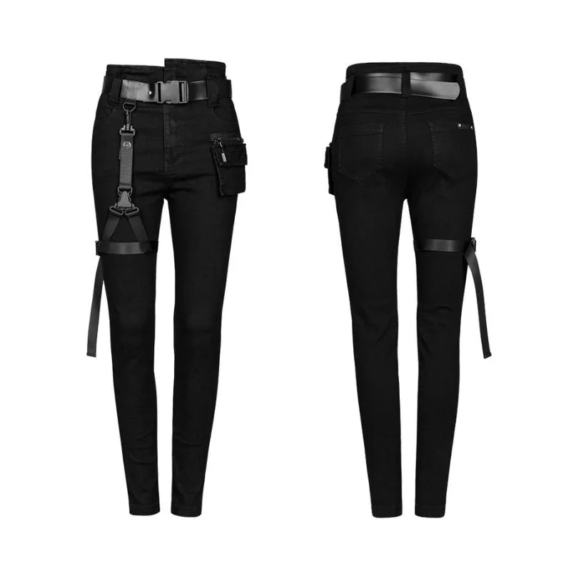 Steampunk jeans voor dames – gothic