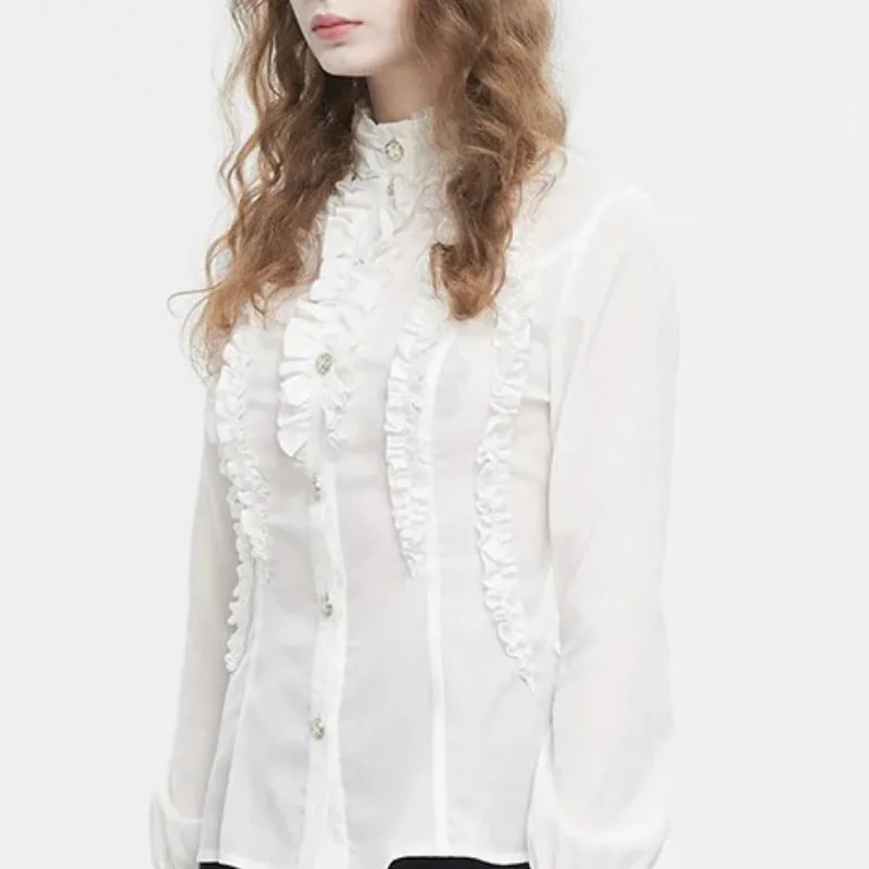 Aanzicht 3 — Blouse voor dames – Victoriaans