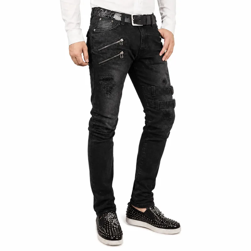 Aanzicht 2 — Jeans voor heren – punk
