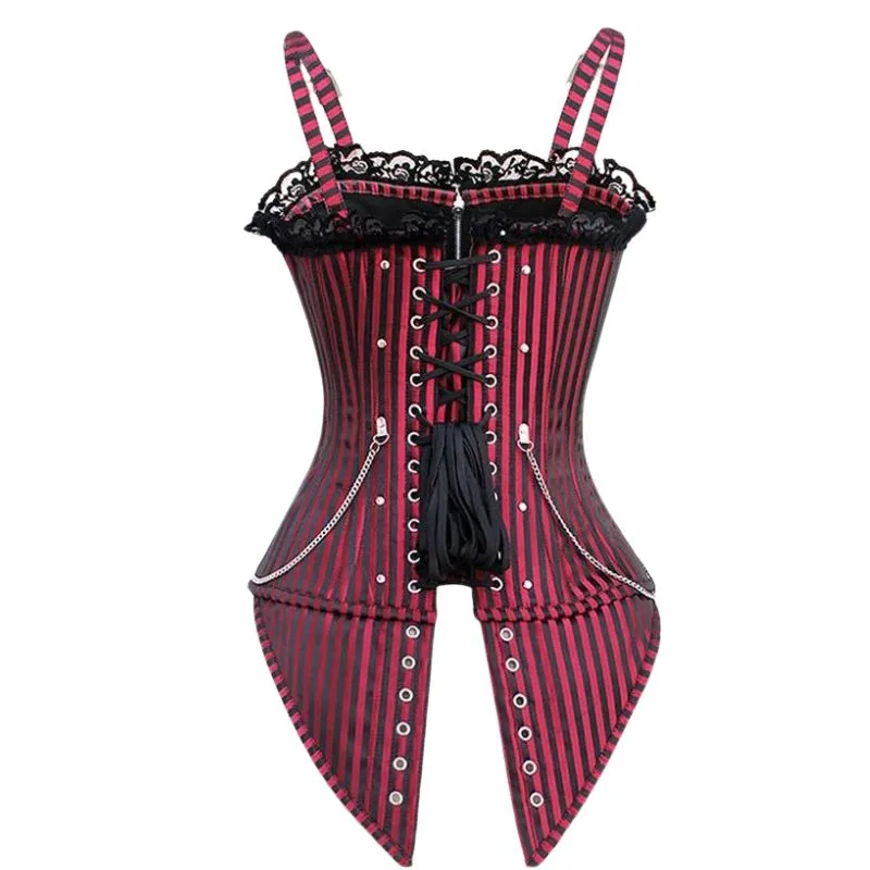 Aanzicht 2 — Steampunk korset – vintage tailleaccent