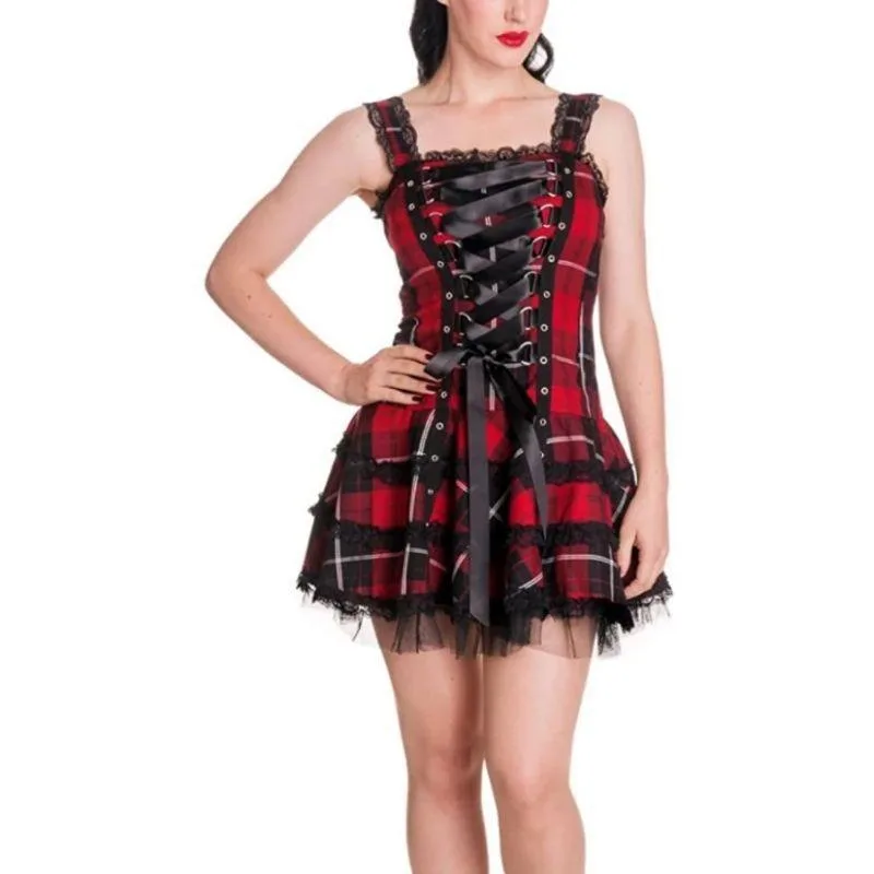 Steampunk jurk – Schots ruitpatroon gothic Steampunk jurk – Schots ruitpatroon gothic
