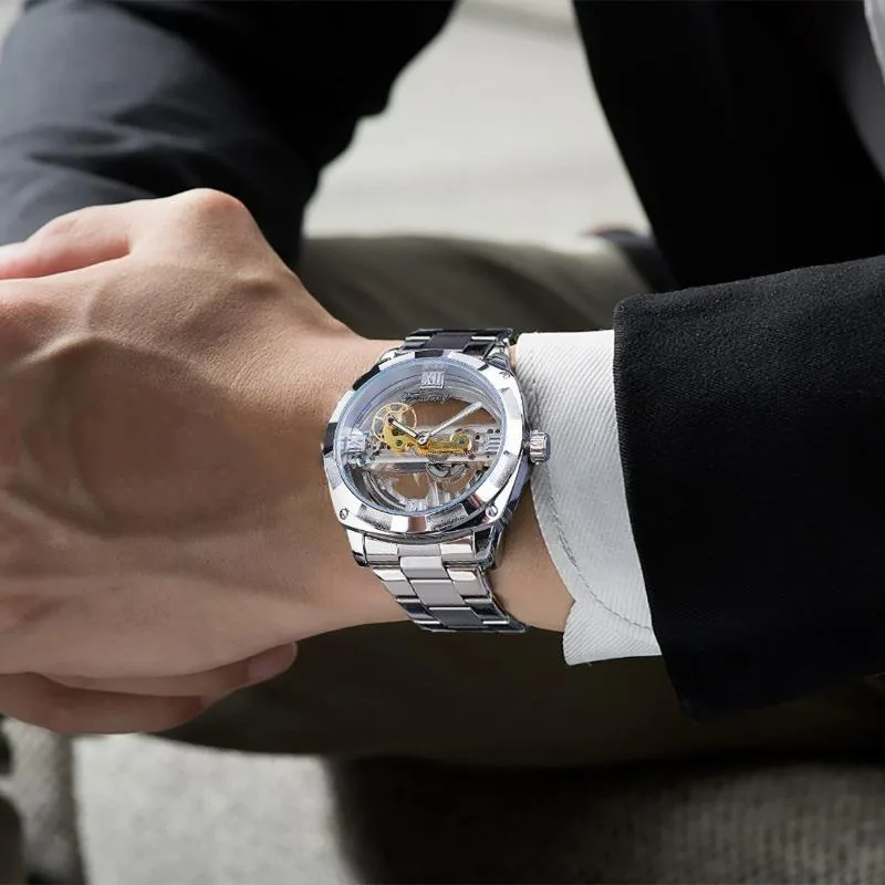Aanzicht 2 — Steampunk horloge – wijzerplaat transparant