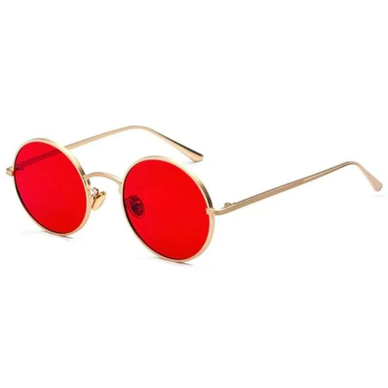 Zonnebril – vintage rood rond