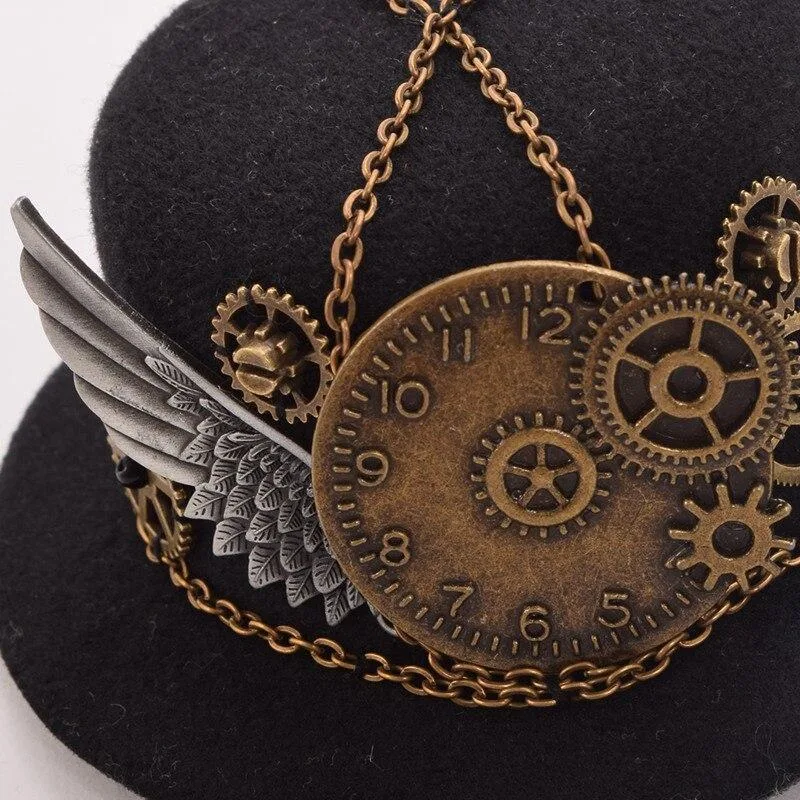 Aanzicht 3 — Steampunk minihoed
