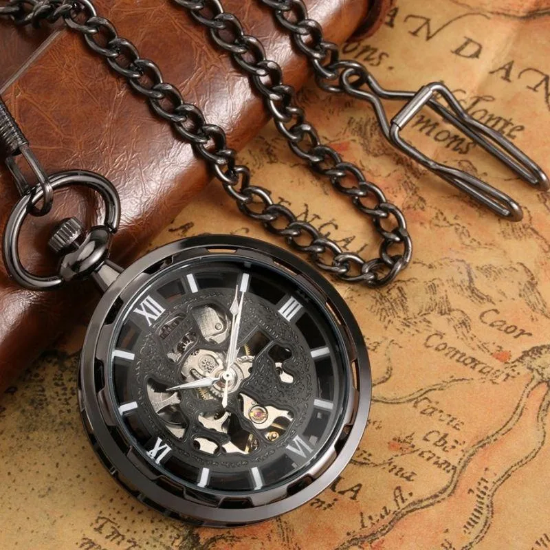 Aanzicht 2 — Zakhorloge – skelet zwart