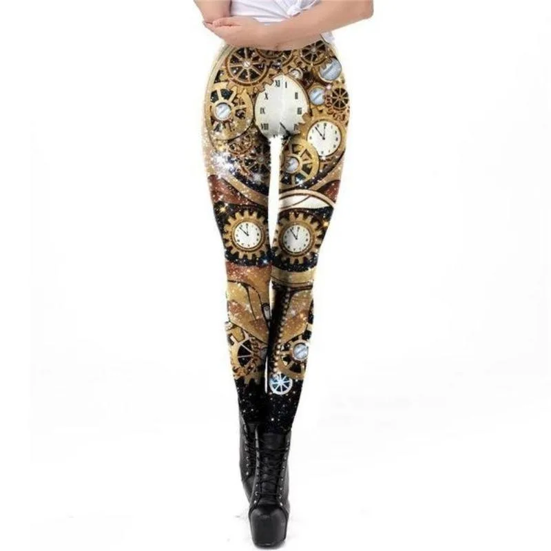 Aanzicht 3 — Steampunk legging – horloge
