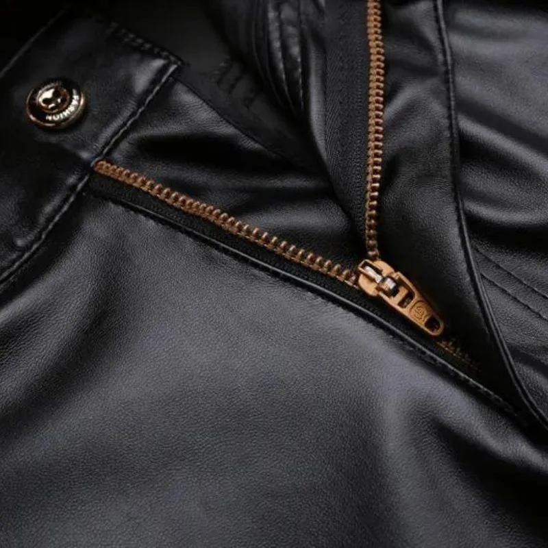Aanzicht 6 — Broek voor heren – PU-kunstleer zwart