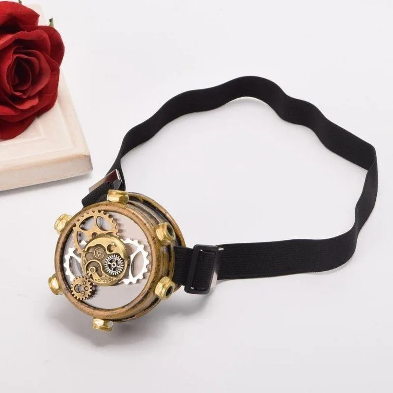 Aanzicht 4 — Steampunk monocle – bronskleurig