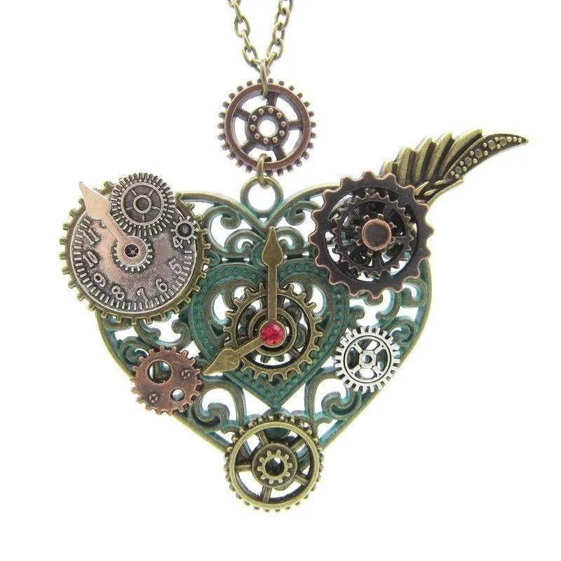 Steampunk halsketting – hart Steampunk halsketting – hart