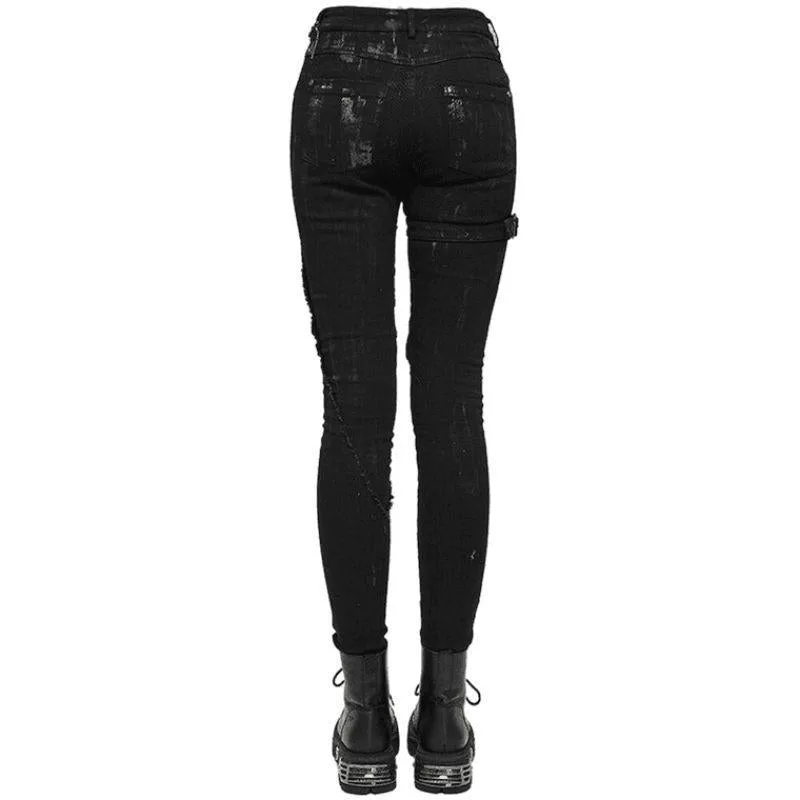 Aanzicht 2 — Steampunk broek voor dames – rok