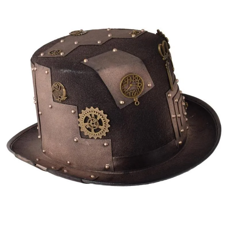 Aanzicht 5 — Steampunk hoed – bruin