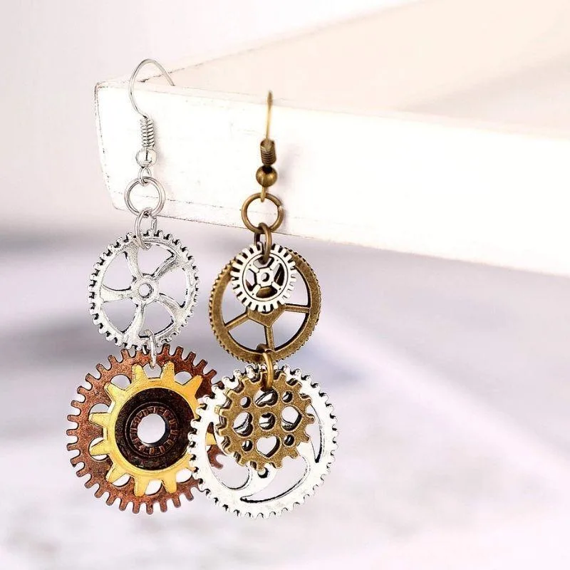 Aanzicht 5 — Steampunk oorbellen