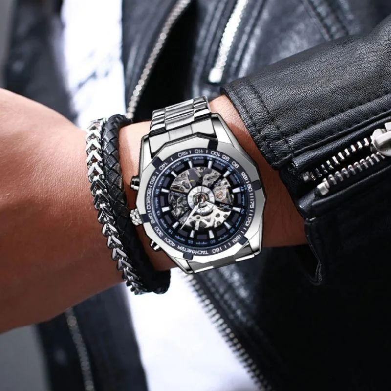 Aanzicht 3 — Mechanische horloge voor heren – skelet