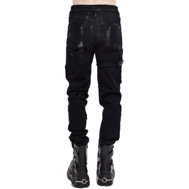 Aanzicht 3 — Steampunk jeans voor heren – gothic