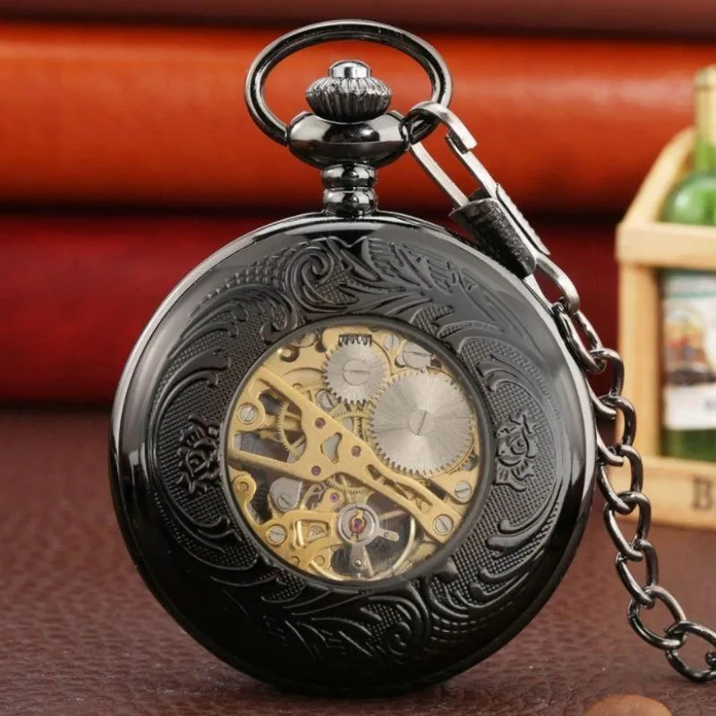 Aanzicht 4 — Steampunk zakhorloge – Romeinse cijfers