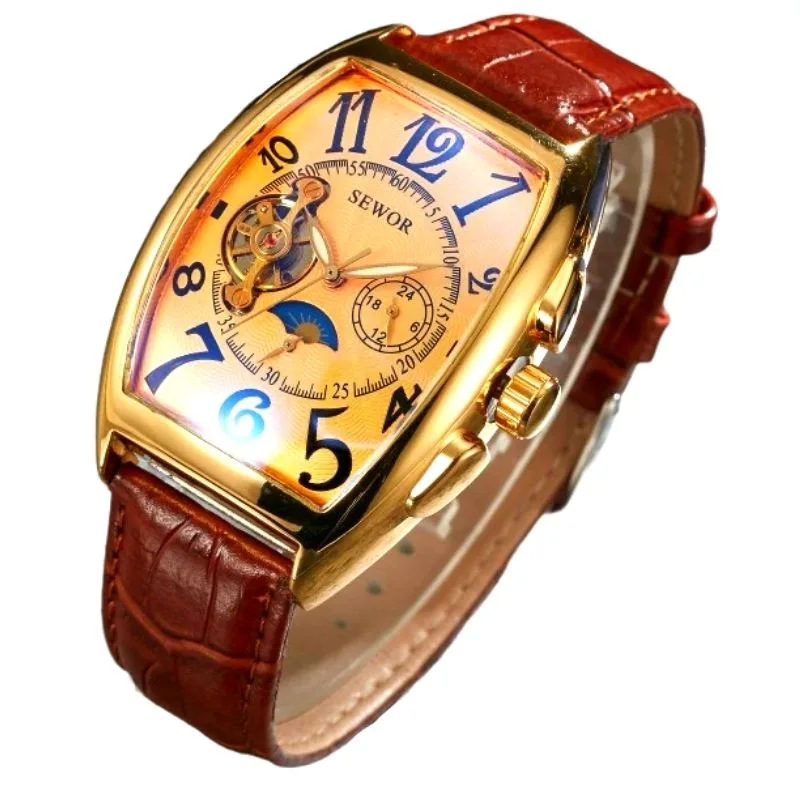 Aanzicht 5 — Horloge voor heren – rechthoekig vintage