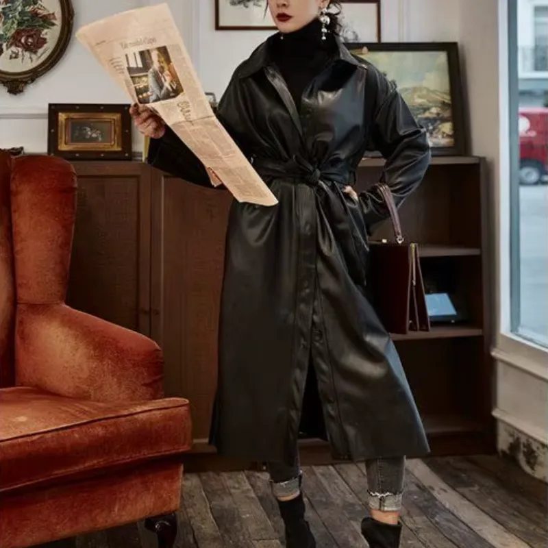 Aanzicht 3 — Mantel – trench jas Oversize van PU