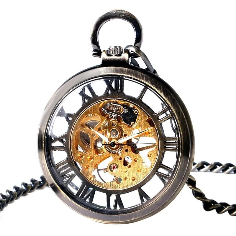 Aanzicht 2 — Steampunk zakhorloge – transparant