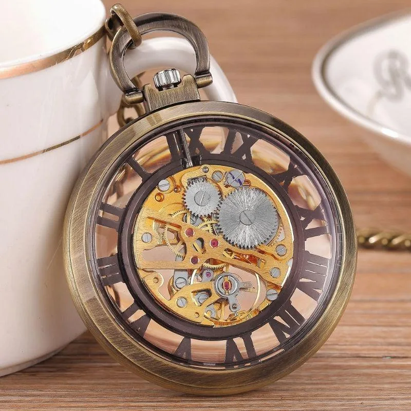 Aanzicht 5 — Steampunk zakhorloge – transparant