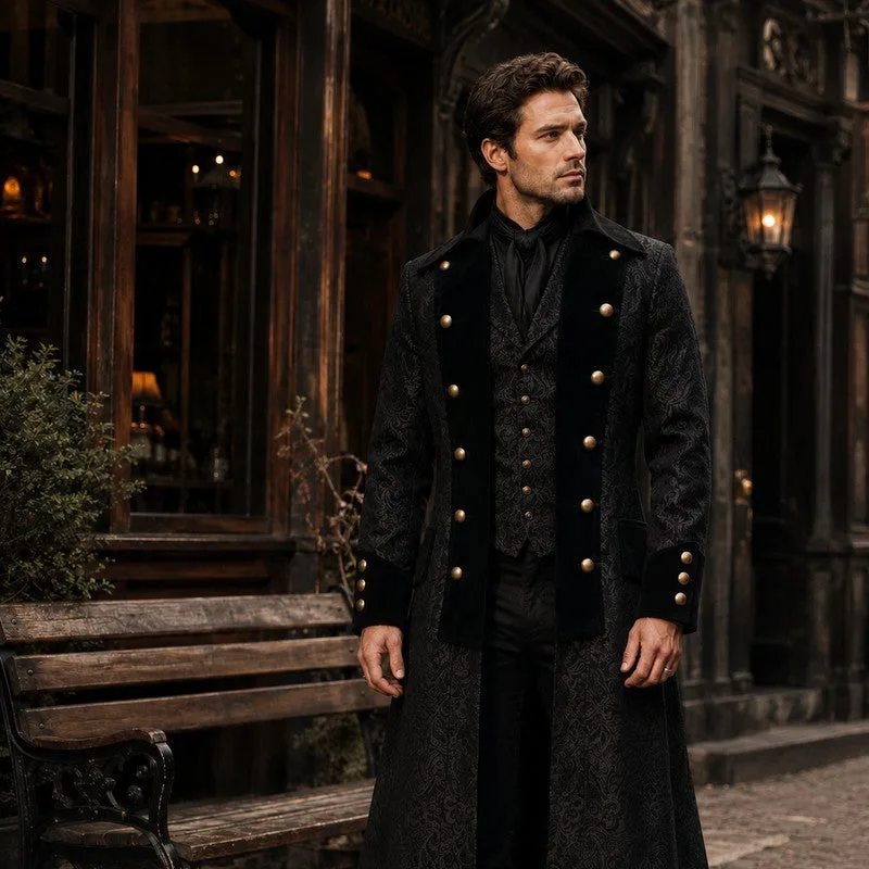 Aanzicht 2 — Steampunk jas voor heren – Victoriaans