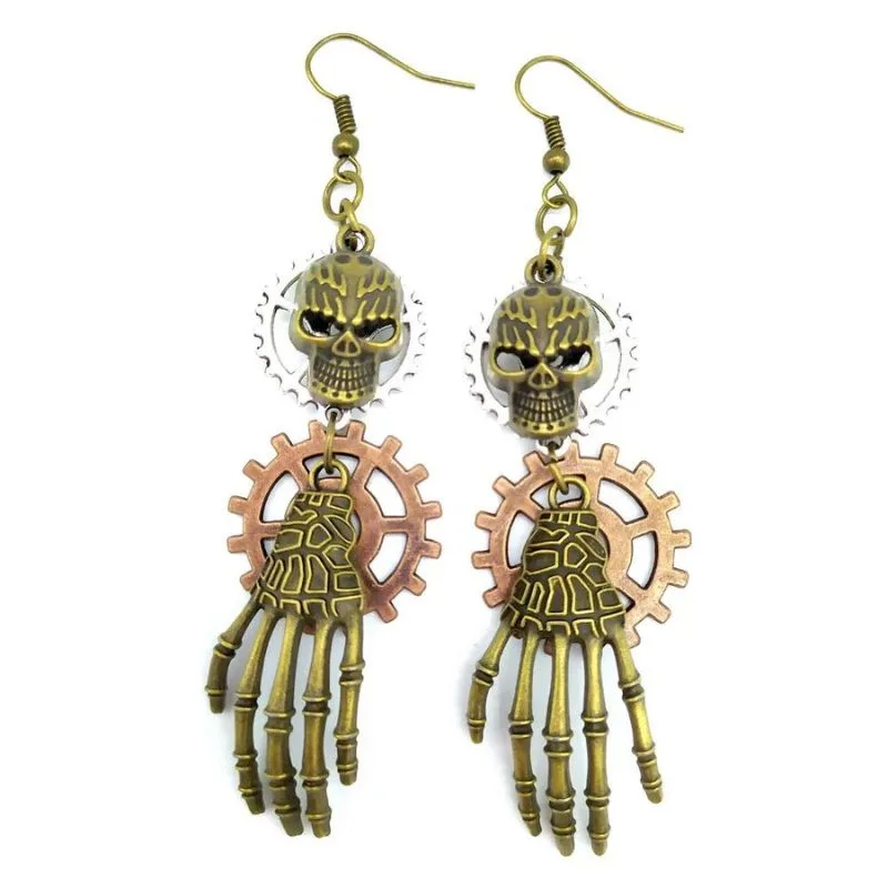 Aanzicht 14 — Steampunk oorbellen – hangend