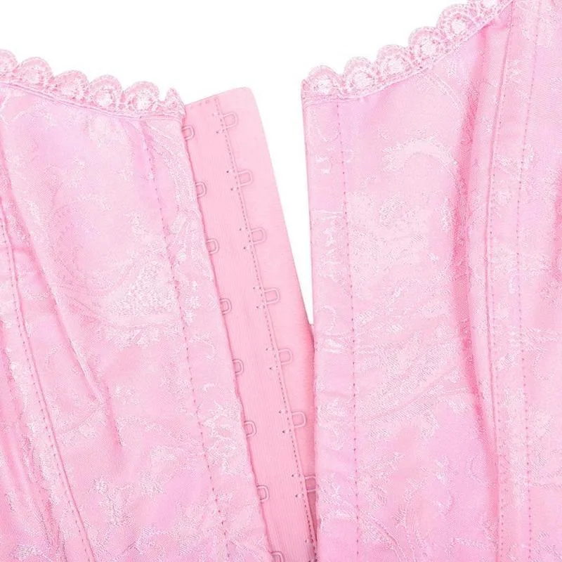 Aanzicht 6 — Steampunk korset – vintage roze