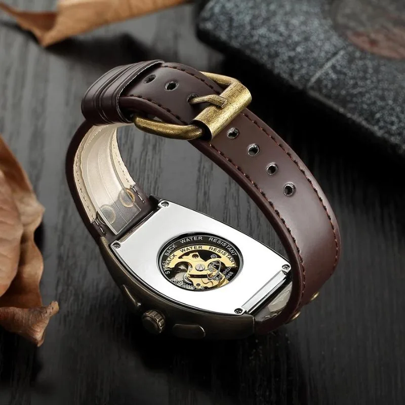 Aanzicht 3 — Mechanische horloge voor heren – rechthoekig
