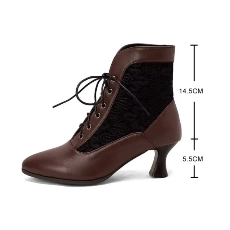Aanzicht 3 — Steampunk enkellaarzen – Edwardiaans