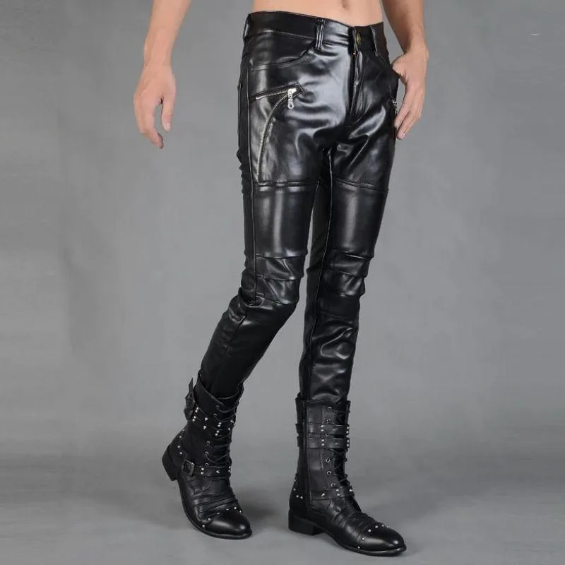 Aanzicht 4 — Broek – punk kunstleer