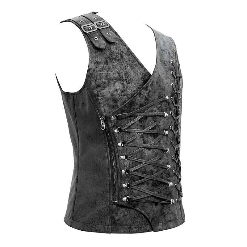 Aanzicht 8 — Steampunk korset voor heren – asymmetrisch