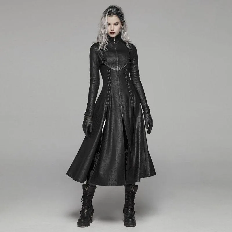 Steampunk mantel – gothic van PU-kunstleer