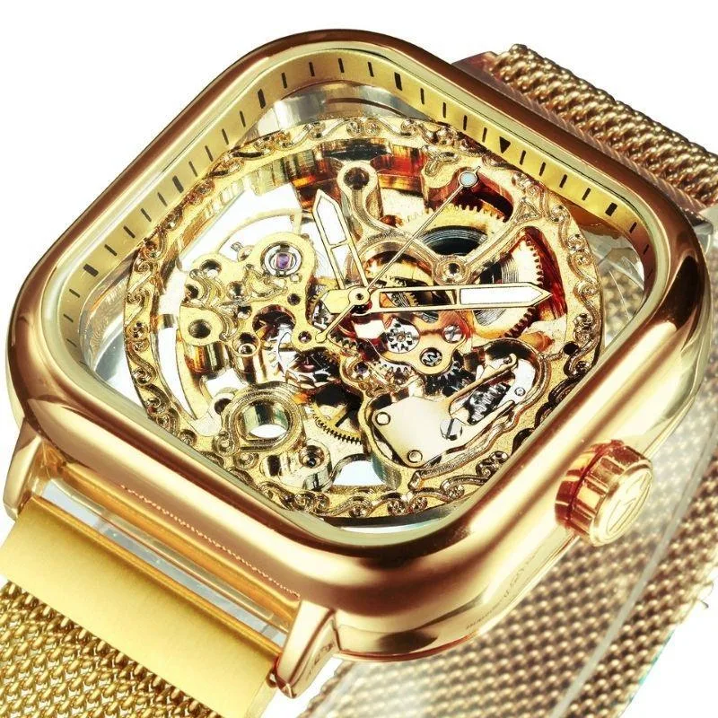 Steampunk horloge – zichtbaar uurwerk