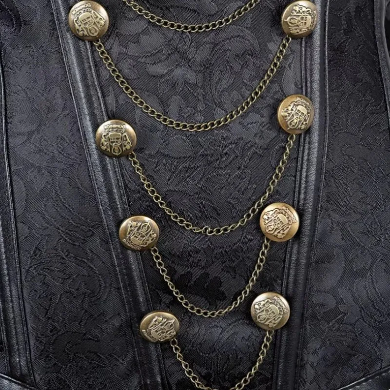 Aanzicht 4 — Steampunk korset voor dames – gothic