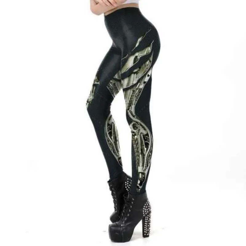 Aanzicht 3 — Steampunk legging – zwart