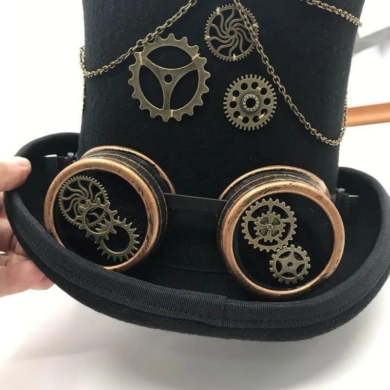 Aanzicht 5 — Steampunk hoed – hoge hoed