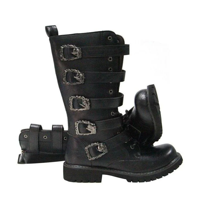 Aanzicht 3 — Steampunk laars voor heren – van PU