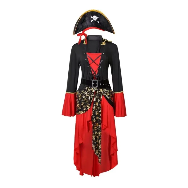 Aanzicht 9 — Steampunk kostuum voor dames – piratenstijl