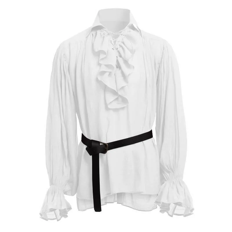 Steampunk overhemd voor heren – wit