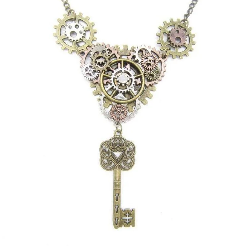 Steampunk halsketting – sleutel