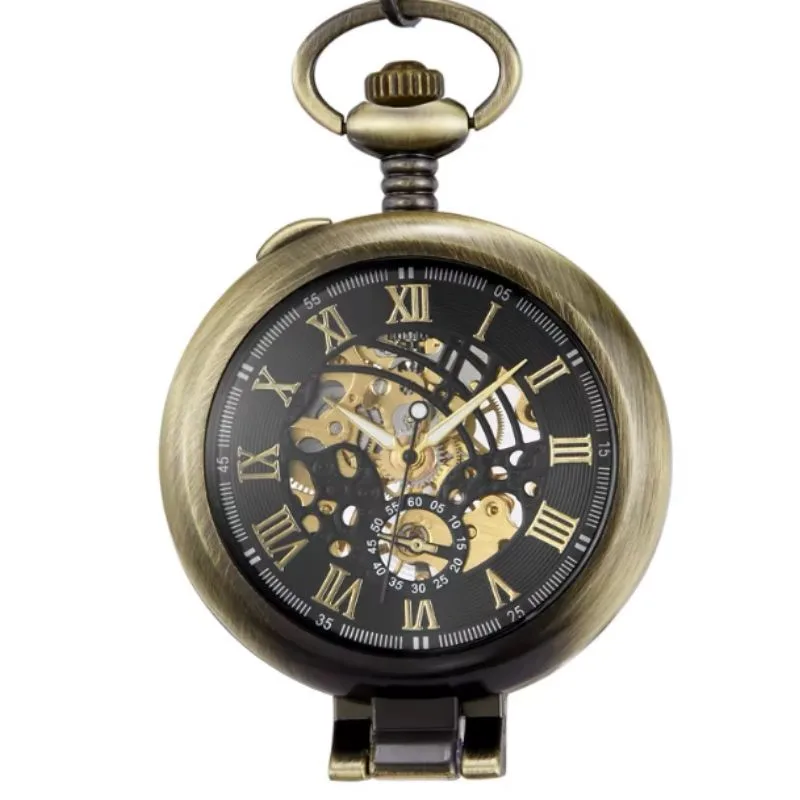 Aanzicht 3 — Steampunk zakhorloge – mechanisch