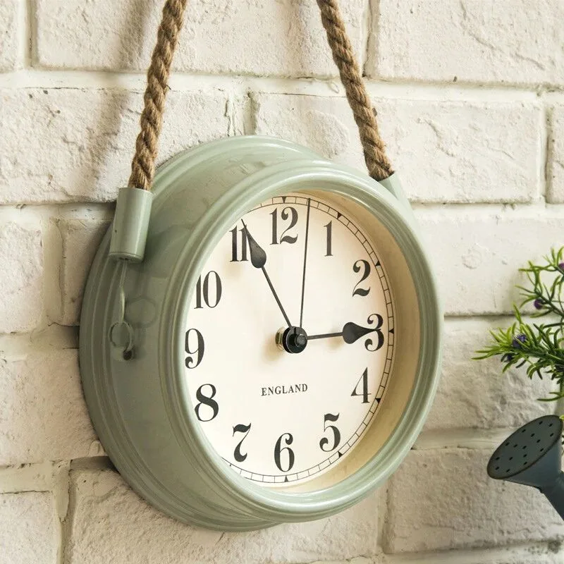Aanzicht 2 — Wandklok – vintage groen